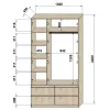 Шафа розпашна Еліт (130х52х220 см)