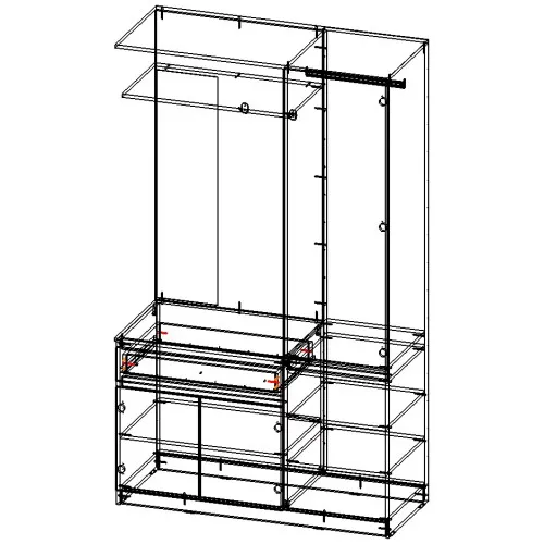 Прихожая Марсель 1100*2200*450