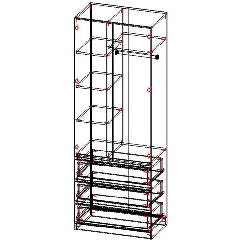 Прихожая Монблан 1000*2200*450