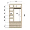 Шафа розпашна Люкс (130х52х240 см)