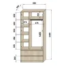 Шкаф распашной двухдверный Люкс (80х45х240 см)