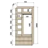Шафа розпашна Люкс (90х45х240 см)