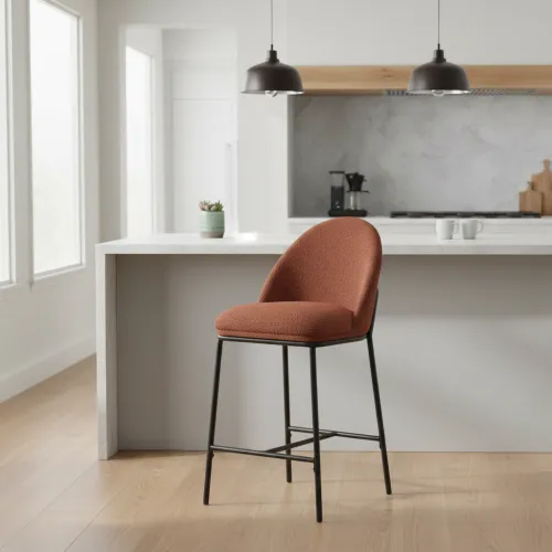 Барный стул B-150 теракотовый + черный