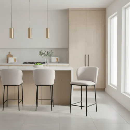 Барный стул B-300 айвори + черный