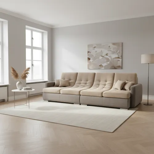 Диван прямой Бостон 3-х местный бежевый