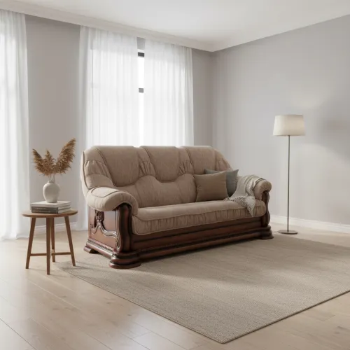 Диван прямой Курьер Гризли3-х местный