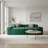 Диван прямой Лофт 3-х местный зеленый