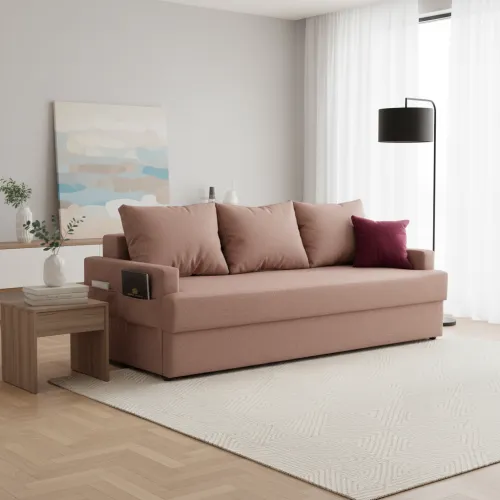 Диван прямой Остин 3-х местный коричневый