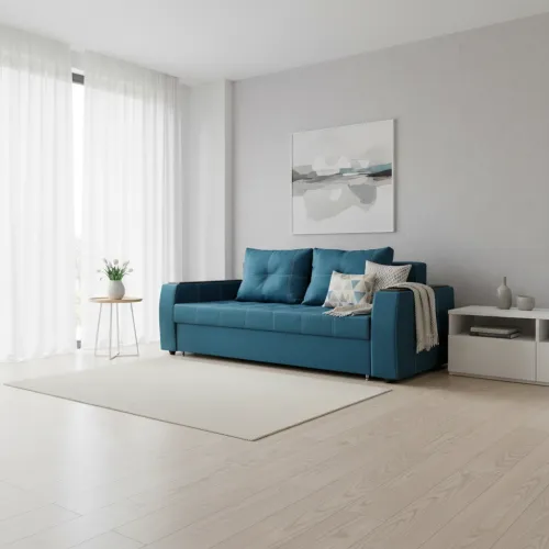 Диван прямой Прадо 3-х местный бирюзовый