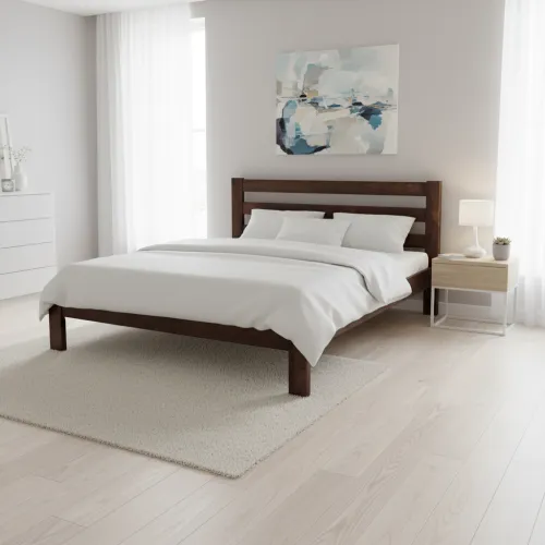 Двуспальная кровать 160х200 Гефест орех