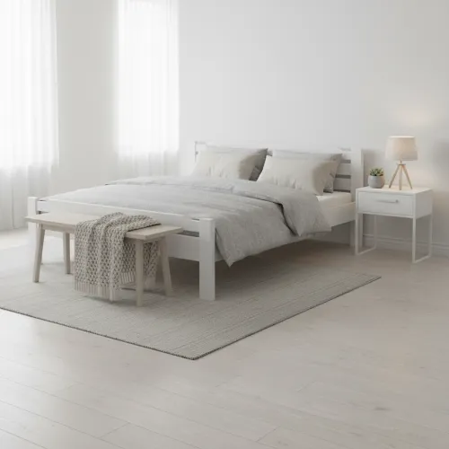 Двуспальная кровать 160х200 Ольга ольха/белый