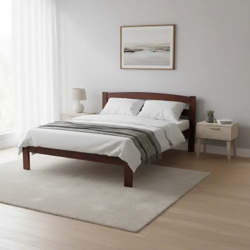 Двоспальне ліжко 160x200 Белла темний горіх