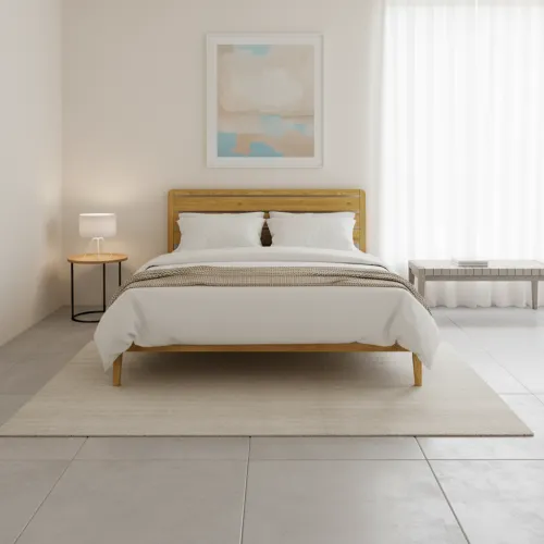 Двоспальне ліжко 160x200 Х'юстон світлий горіх