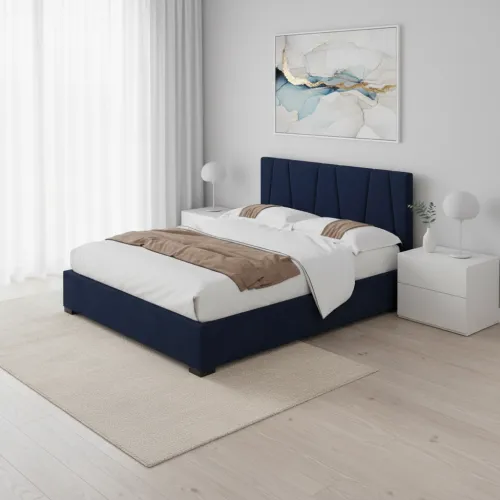 Двоспальне ліжко 160x200 Кристал синя