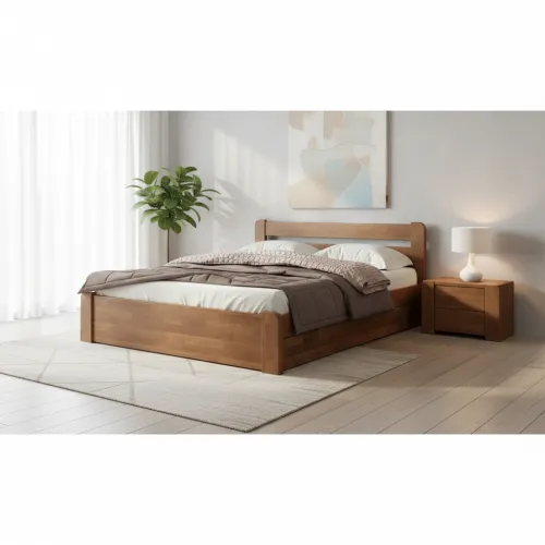 Двоспальне ліжко 160x200 Ліра пм коньяк