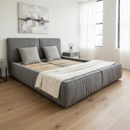 Двоспальне ліжко 160x200 Лофт сіра