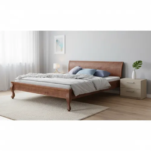 Двоспальне ліжко 160x200 Затишок Ніколь (горіх)