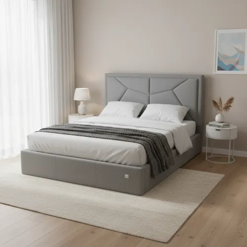 Двуспальная кровать 160x200 Монро серая