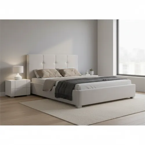 Двоспальне ліжко 160x200 Ніка біле