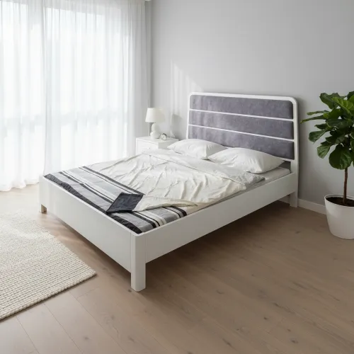 Двоспальне ліжко 160x200 Стефанія біла