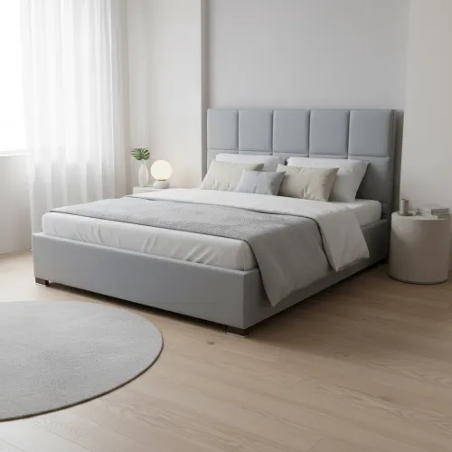 Двуспальная кровать 160x200 Стефания серая