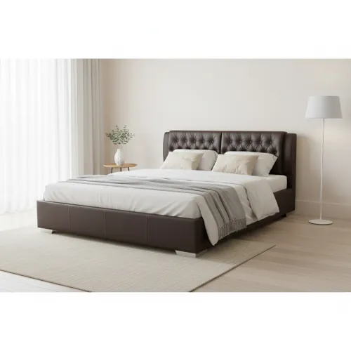 Двоспальне ліжко 160x200 Тіффані коричнева