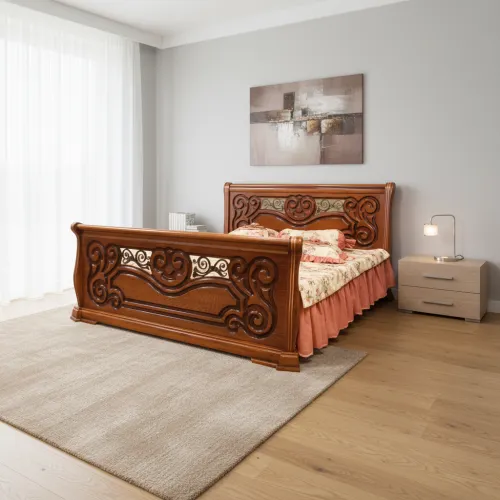 Двоспальне ліжко 160x200 Камелія дві ковки