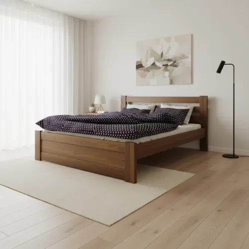 Двоспальне ліжко 160x200 Жасмин коньяк