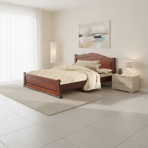 Двоспальне ліжко 160x200 Жасмин світлий горіх