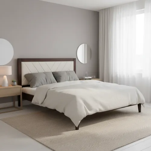 Двуспальная кровать 180х200 Аксиома орех