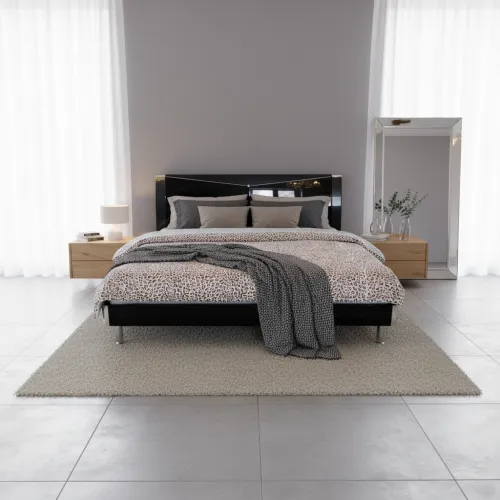 Двуспальная кровать 180x200 СВ София Черный бриллиант