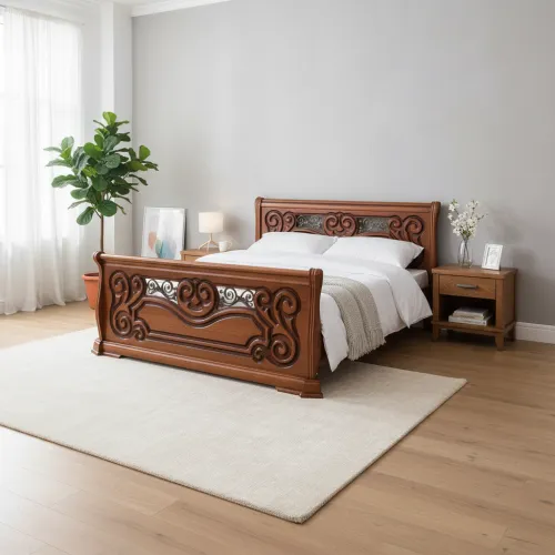 Двоспальне ліжко 180x200 Камелія дві ковки