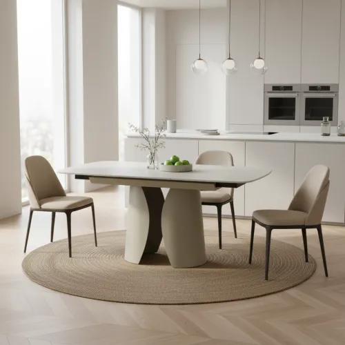 Керамічний стіл Лунаріо TML-1322 крема марфіль капучино