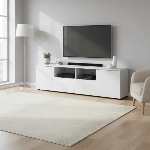 Комод Doros Рон 4 Білий 2 фасади 2 шухляди 180х38х50 (44900221)