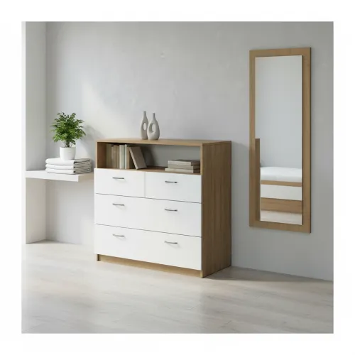 Комод К-1 480x800x850 Дуб Сонома/Білий V4541