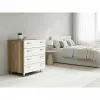Комод К-1А 600x450x850 Білий/Дуб Сонома