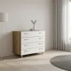 Комод К-1Б 500x800x850 Білий/Дуб Сонома V3628