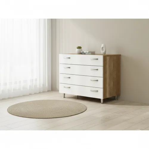 Комод К-1Б 800x450x850 Білий/Дуб Сонома