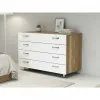 Комод К-1В 550x1000x850 Білий/Дуб Сонома V3072