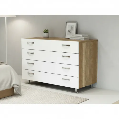 Комод К-1В 550x1000x850 Білий/Дуб Сонома V3072