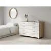 Комод К-2В 500x1000x850 Білий/Дуб Сонома V3601