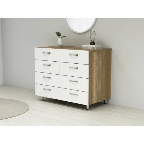 Комод К-3Б 550x800x850 Білий/Дуб Сонома V3085