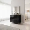 Комод Чорний діамант з дзеркалом