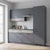 Кухня Doros Лея Графит / вставки Клондайк ДСП 220х60х250 (80359569)