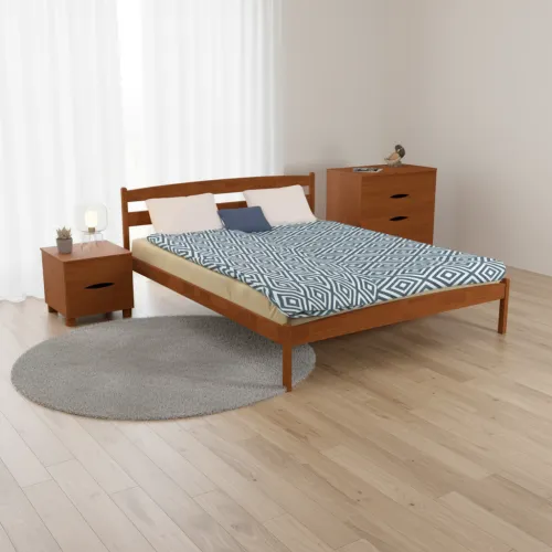 Односпальне ліжко 80x200 Лікерія без ізножья світлий горіх