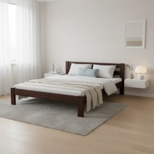 Полуторная кровать 120х200 Агат белая