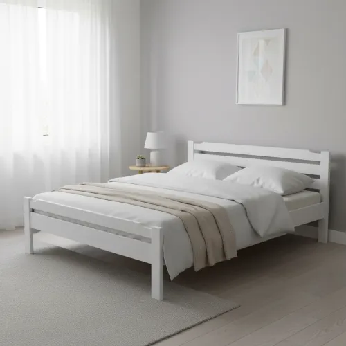 Полуторная кровать 120х200 Ольга ольха/белый