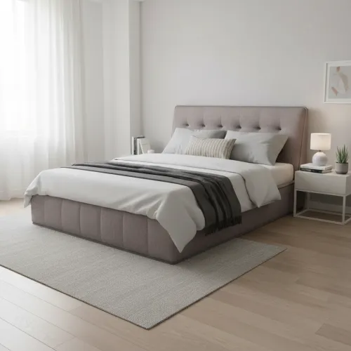 Двоспальне ліжко 140x200 Моніка сіра