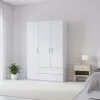 Распашной шкаф для одежды Doros Эктор Белый 3 ДСП 116х180х49.5 (80737076)