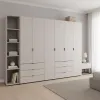 Распашной шкаф для одежды Doros Гелар с Этажеркой Кашемир 2+4 ДСП 270.7х49.5х203.4 (80737651)